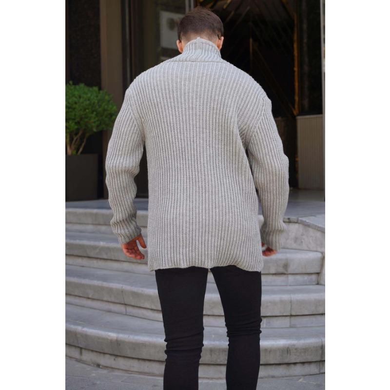Men S Long Sleeve Knitted Cardigan Sweater Casual Autumn Winter Coat