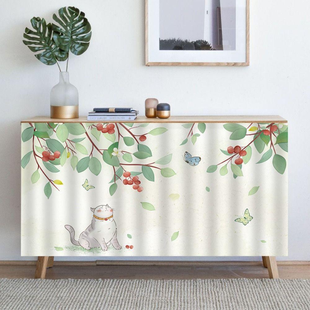 Dustproof Kitchen Curtains Cartoon Wardrobe Home Dust Cover Cabinet Curtain  Home Decoration