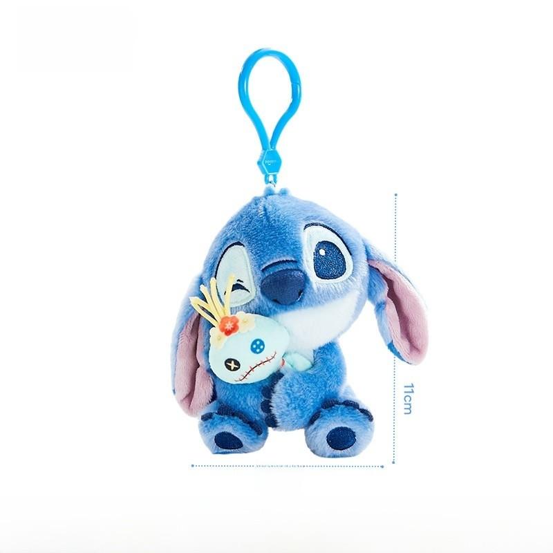 Summer Series Stitch Plush Keyring With Hat Wearing Swimming Ring Design