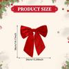 Christmas Bow Garland Bowknot Indoor Fireplace for Christmas Tree Door Craft Christmas Decoration Velvet Bow Hanging Ornament