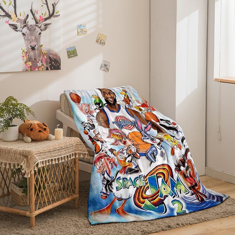 Basketball Star Series Flannel Blanket 3D Printed Sofa Blanket Thickened Blanket
