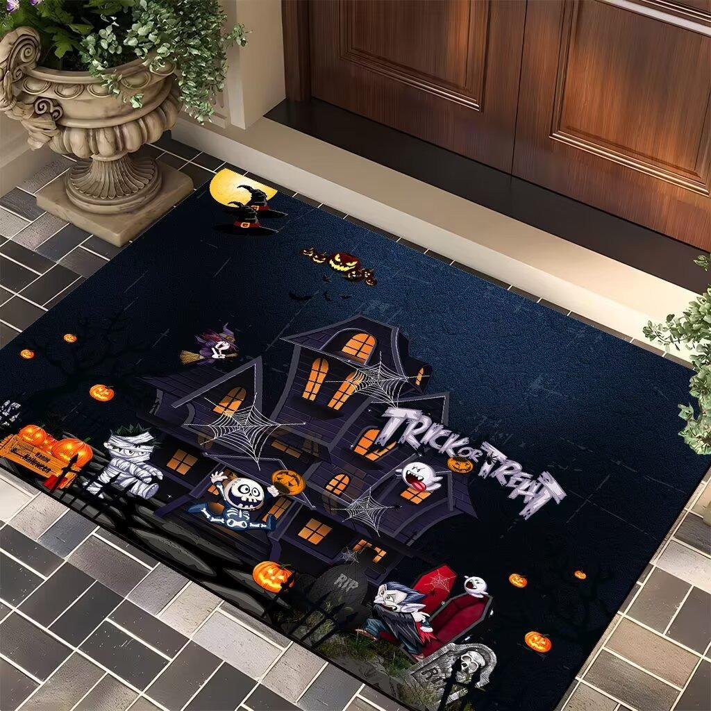 Halloween Themed Doormat Non-Slip Bedroom Kitchen Bathroom Entracne Rugs Living Room Washable Carpet