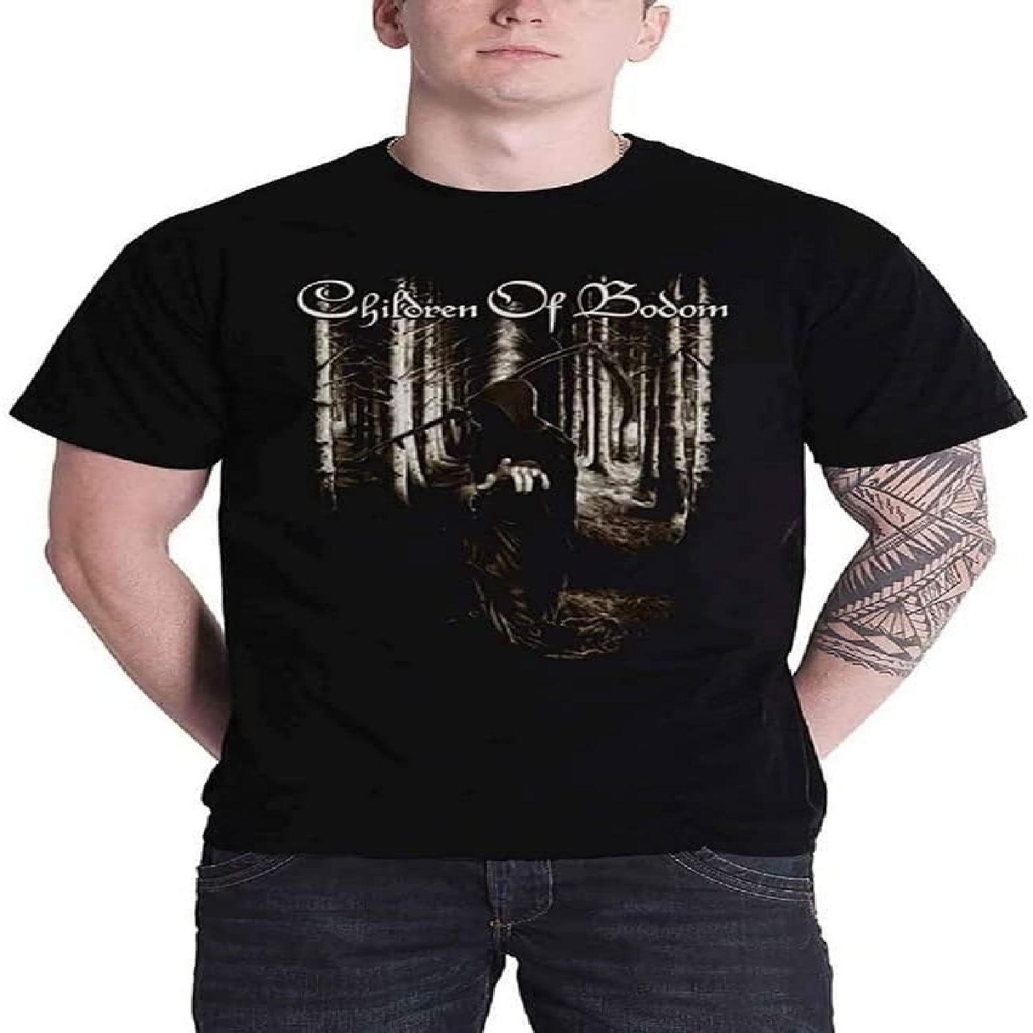 Большая черная мужская детская футболка Children Of Bodom Death Wants You S