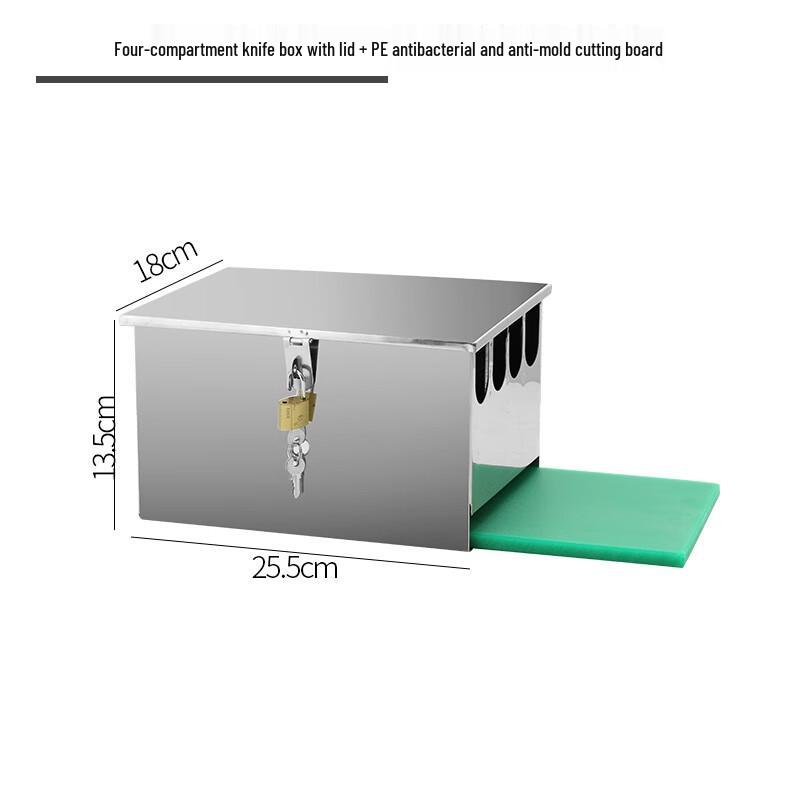 Stainless Steel Countertop Knife Rack with Lid