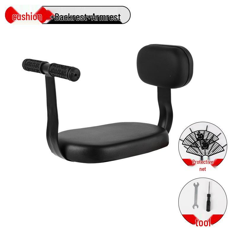 Seggiolino di Sicurezza Universale per Bicicletta con Poggiapiedi - Cuscino Posteriore Pieghevole per Mountain Bike per Bambino