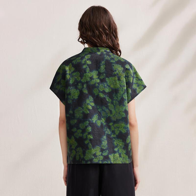 Zhaojun New Chinese Style Mulberry Silk Short Sleeve Top