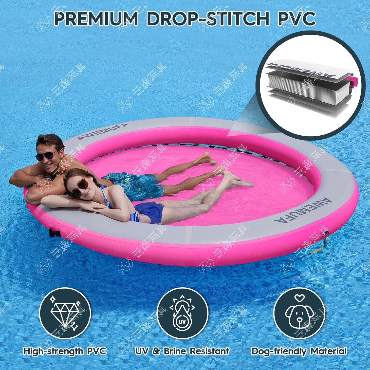8ft Round Inflatable Floating Bed for Pool Lounging Custom Quotation Required