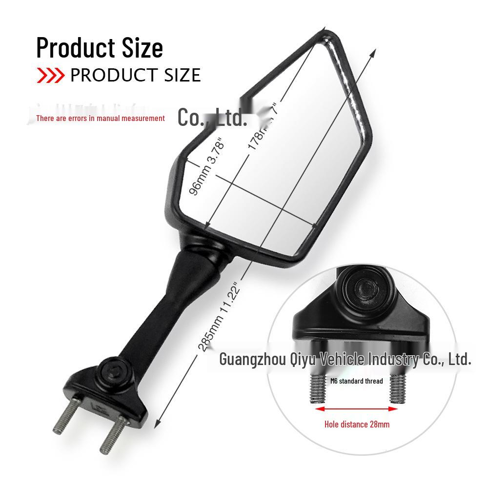 Compatible Rearview Mirror for Kawasaki NINJA250R Horizon Small Ninja EX250