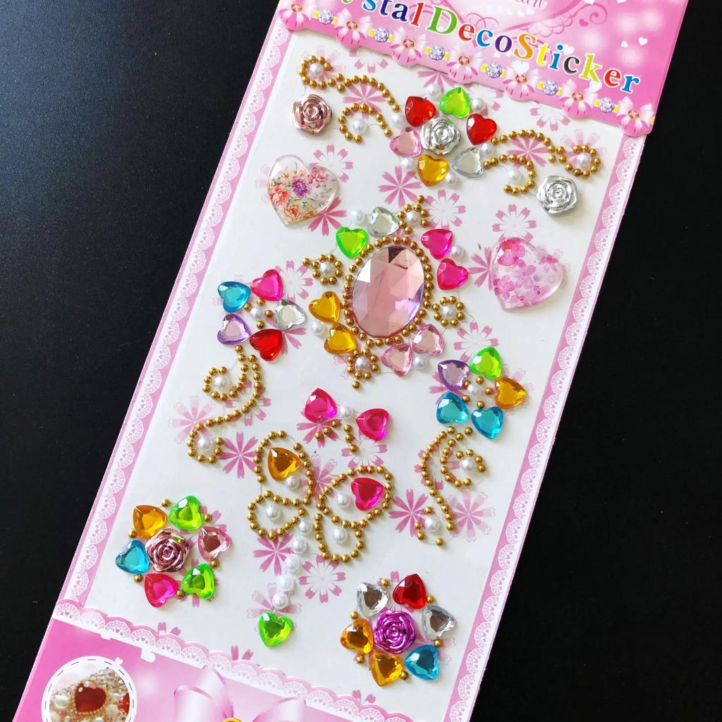Self Adhesive 3D Diamond Rhinestone Sticker Acrylic Crystal Creative DIY Craft Gems for Phone Case Laptop Decoration