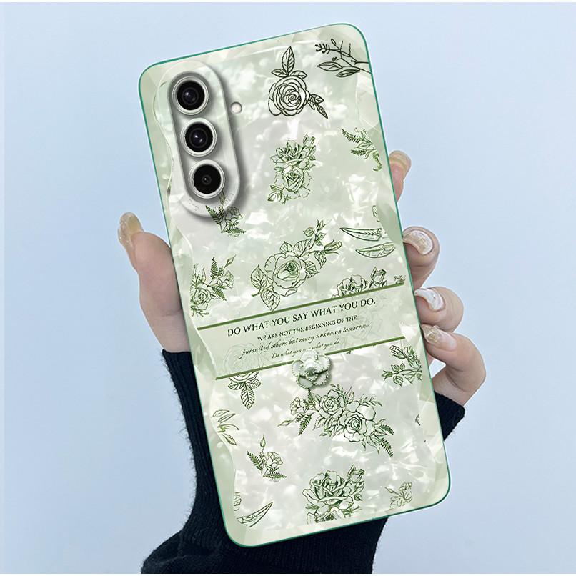 For Samsung Galaxy A37 A57 5G Case Fashion Simplicity Oil Painting Flower Silicone Soft Casing New Design Shockproof Back Cover