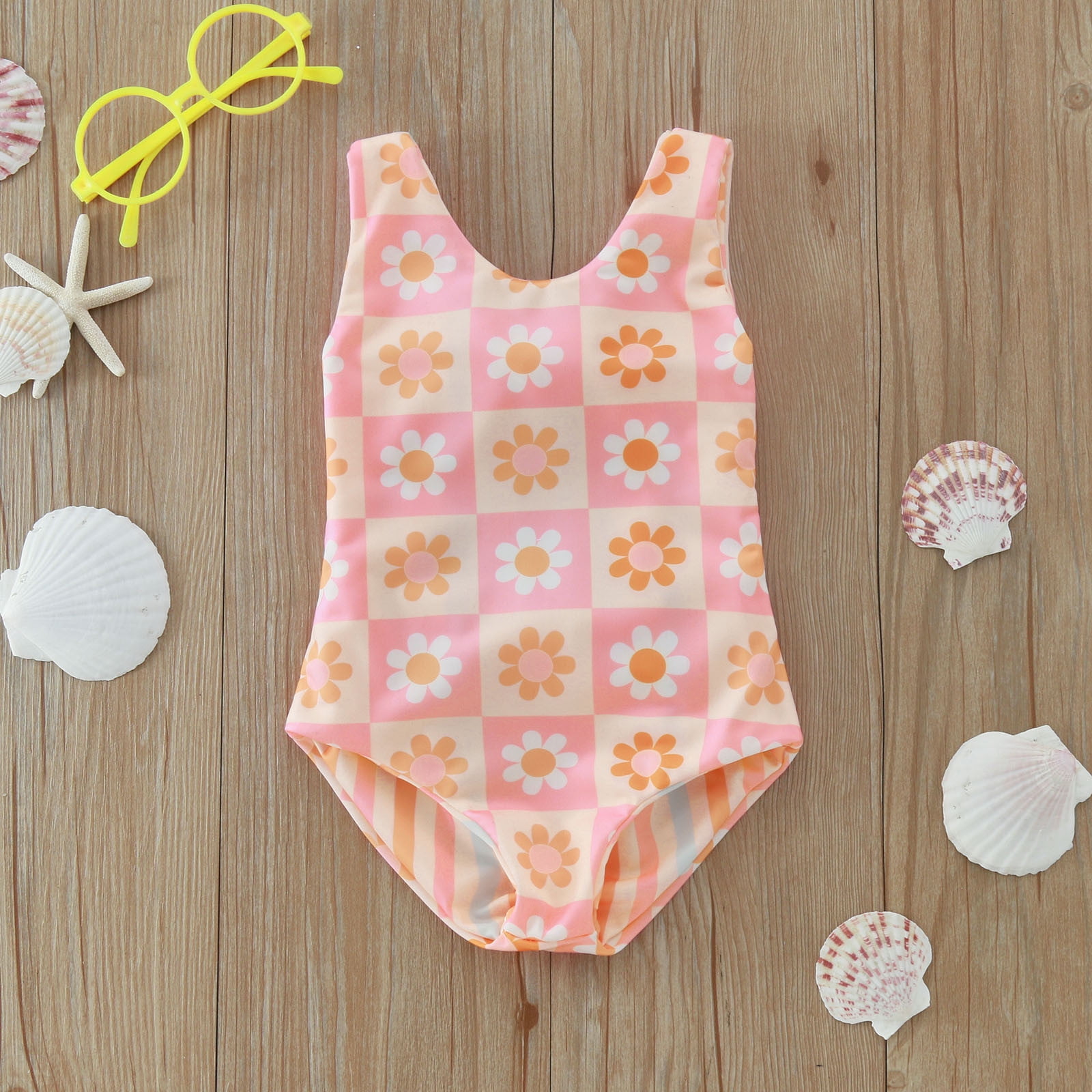 Girls Printed One-Piece Swimsuit Casual Fashion For Kids 90