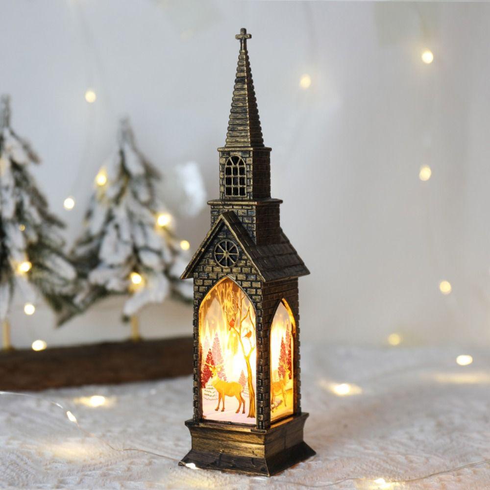 Angel Christmas Wind  Lamp Illuminated Desktop Christmas Lamp Vintage Christmas  House  Lamp  Xmas