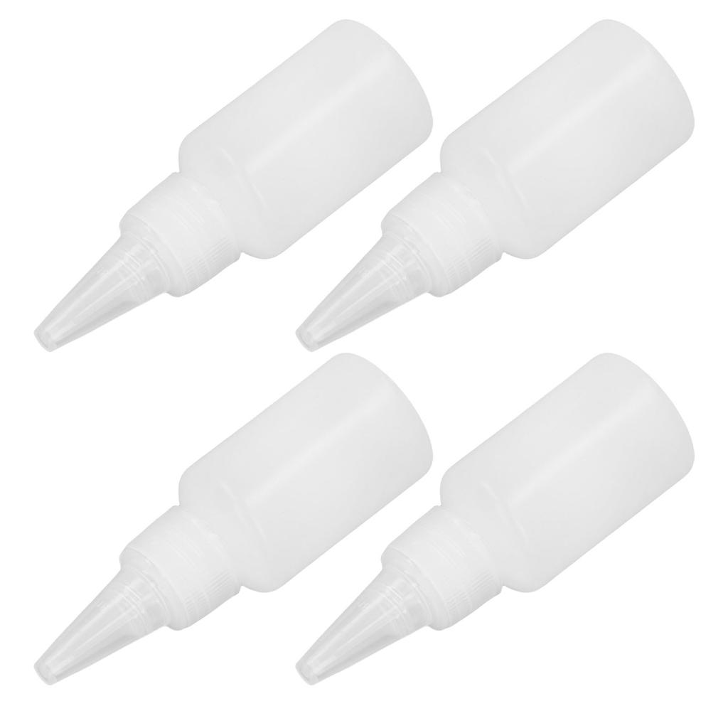 100 Pcs Plastic Squeeze Bottle 30ml Small Translucent Liquid Dispensing Bottle with Scale for Travel Picnic Arts