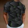 Men Colorful Geometry 3D Printed Tees Summer Short Sleeve O-Neck Loose Street T Shirts Tops