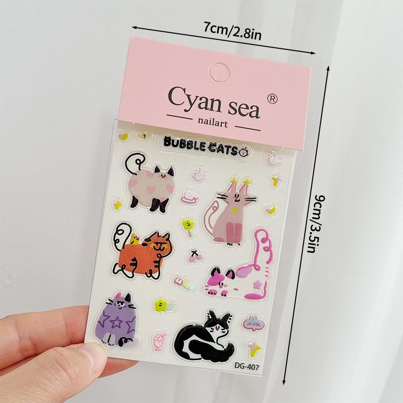 INS Phonecase Jelly Sticker Korean Style Journal Sticker DIY Mobile Phone Case Laptop Cartoon Stickers Waterproof Cute Decal