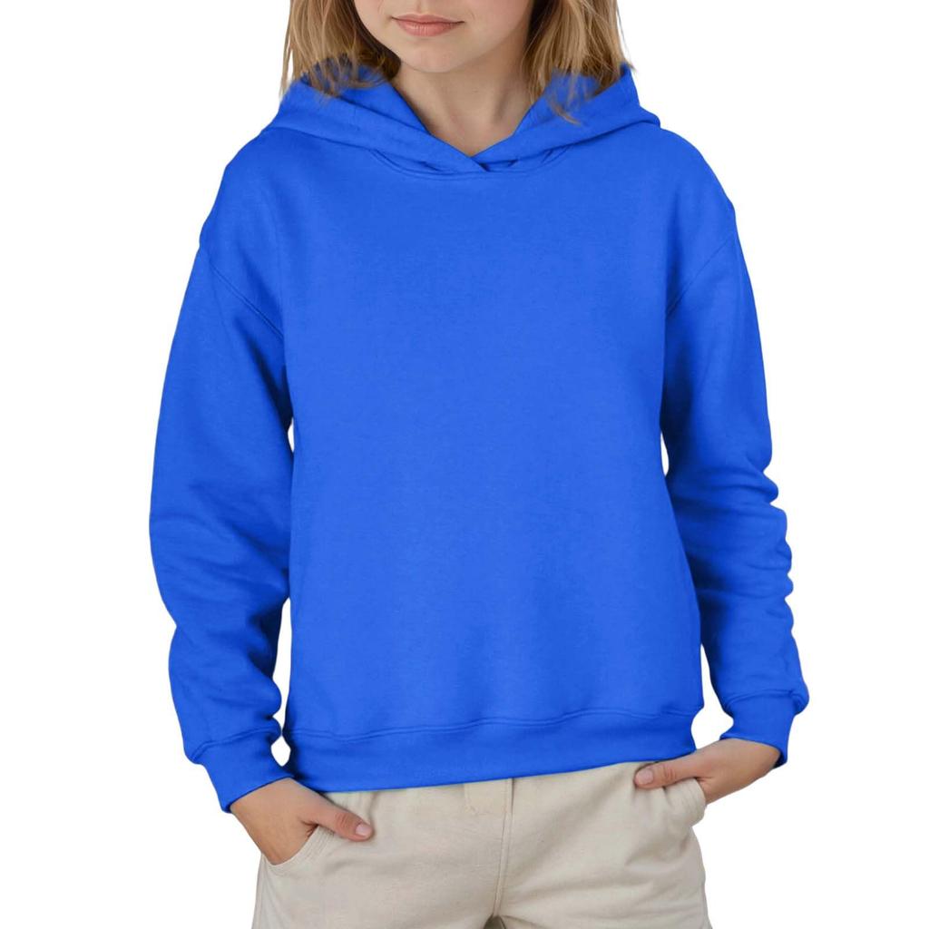 Kinder Unisex Kapuzenpullover Sweatshirt Farbe Lockerer Schnitt Lässige Sportbekleidung für Jungen und Mädchen