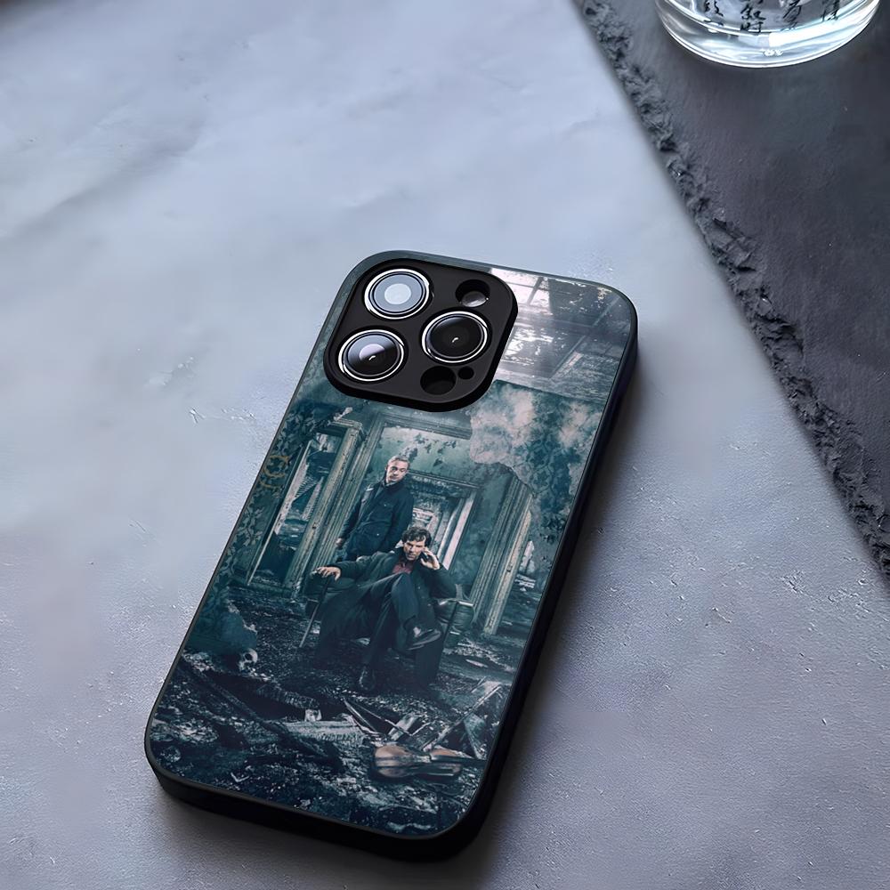 221b-SherlockS-H-Holmes-TV Phone Case Tempered Glass For IPhone 17 13 14 16 12 15 11 Pro Max Plus Mini X XR SE2020 Coque