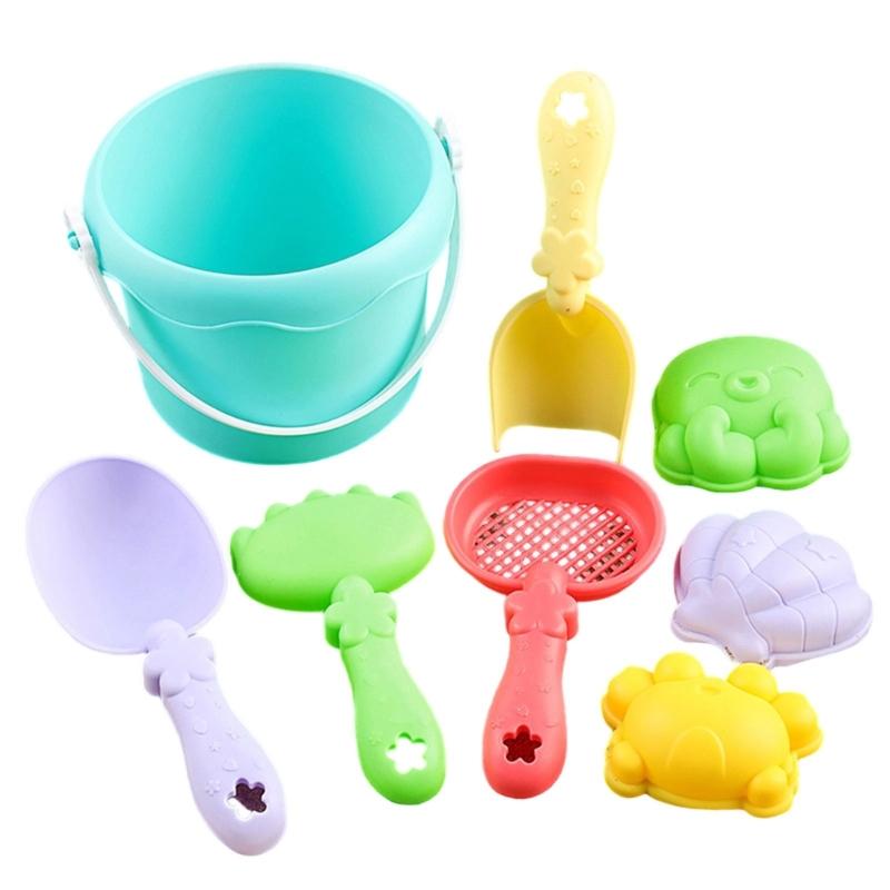 

Sand Play Tool Set Sand Shovel Bucket Sandcastle Toy For Children With Bright Color for Parents Kids Beach Vacation
