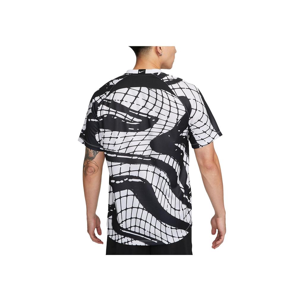 Nike Dri-Fit Allover-Print Schnelltrocknendes Kurzarm-Fußballtrikot Herren Tops Weiß FB6408-100