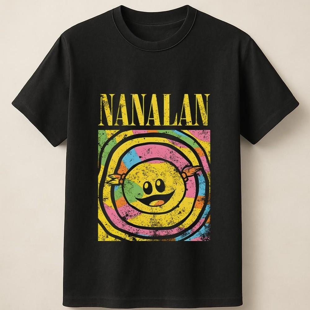 Nanalan Rainbow Circle Mona Graphic with Grunge Vibes Unisex T Shirt Unisex T-Shirt S