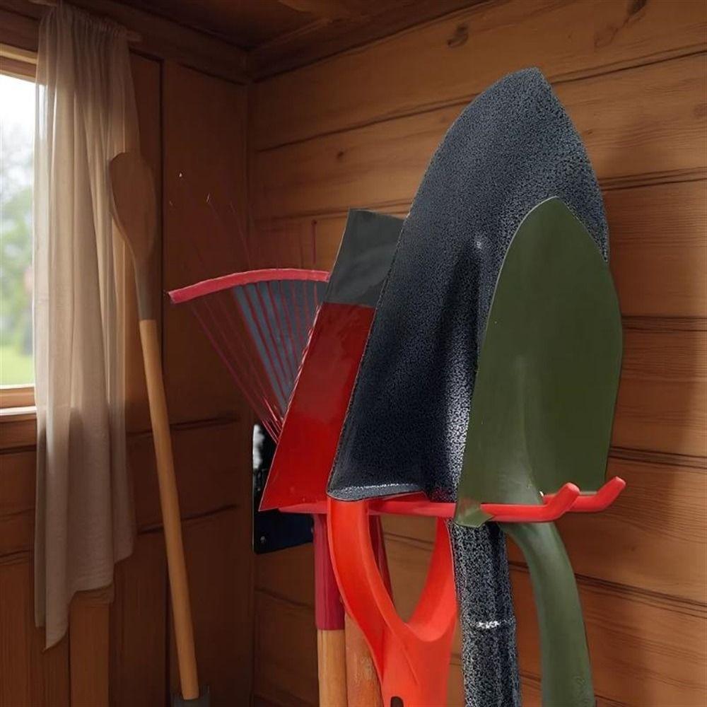 1Pcs Iron Garden Tool Organizer Screw Installation Wall Mounted Hook  for Shovel Rake Broom Hose