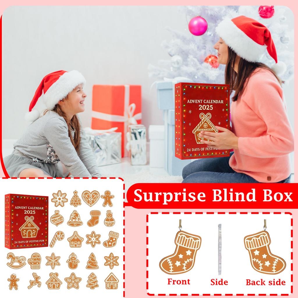 2D Plane+airplane Box +24PC+ Fitness Decoration Advent Christmas Countdown Box Calendar