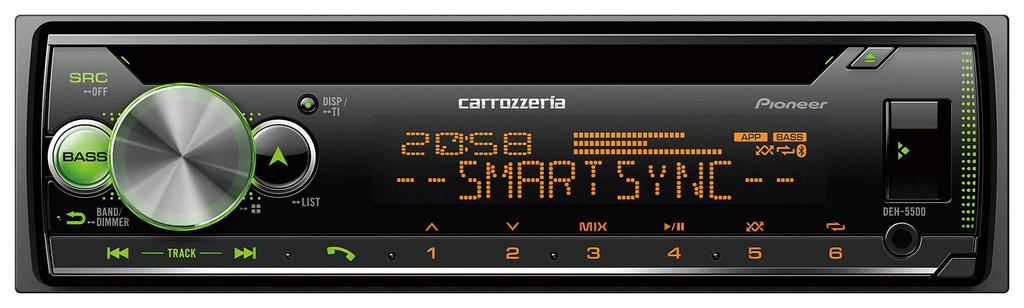 Pioneer Audio 1D CD Bluetooth USB iPod iPhone AUX DSP Carrozzeria DEH-5500