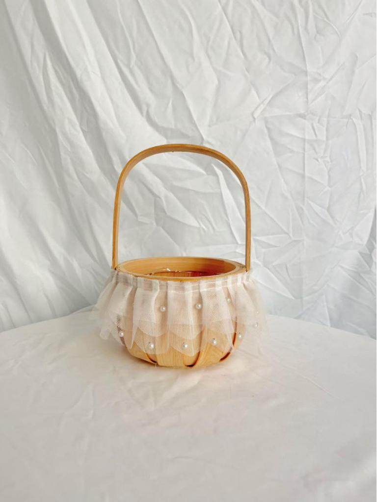 Handwoven Wicker Basket for Flowers, Candy, and Picnics