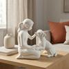 3D-gedruckte Mädchen- und Hundestatuen Niedliche Hunde-Statuen Handarbeiten Nordische Ornamente Schlafzimmerdekoration