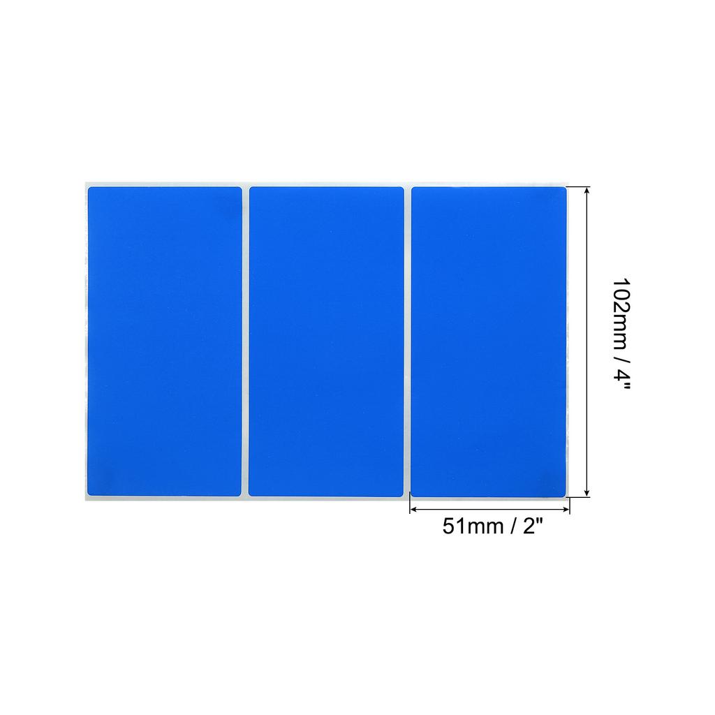 100Sheets Colored Rectangle Stickers Color Code Sticker 102x51mm Self Adhesive Colored Labels Stickers for Folder Jar Drawer