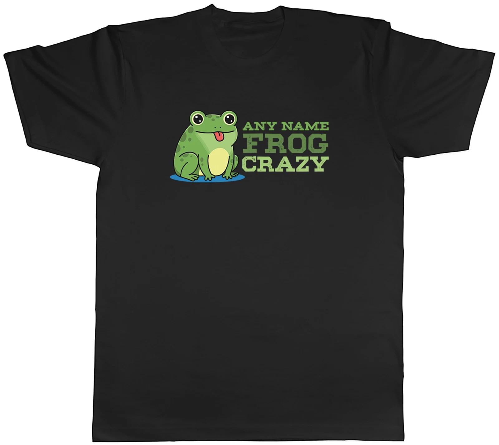 Personalised Any Name is Frog Crazy Mens T-Shirt Tee Gift Top XXL