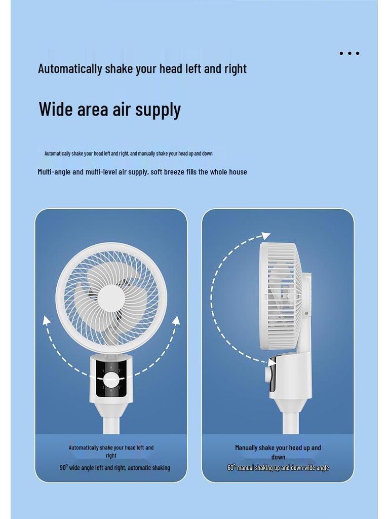 Smart Remote-Controlled Silent Floor Fan for Home and Dorm, Featuring Dual-Use Air Circulation and Low-Noise Operation