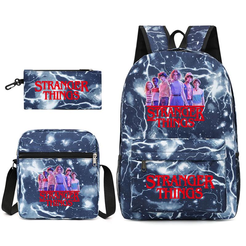 Stranger Things Schülerrucksack+Brotdose+Federmäppchen Dreiteiliges Set KTB