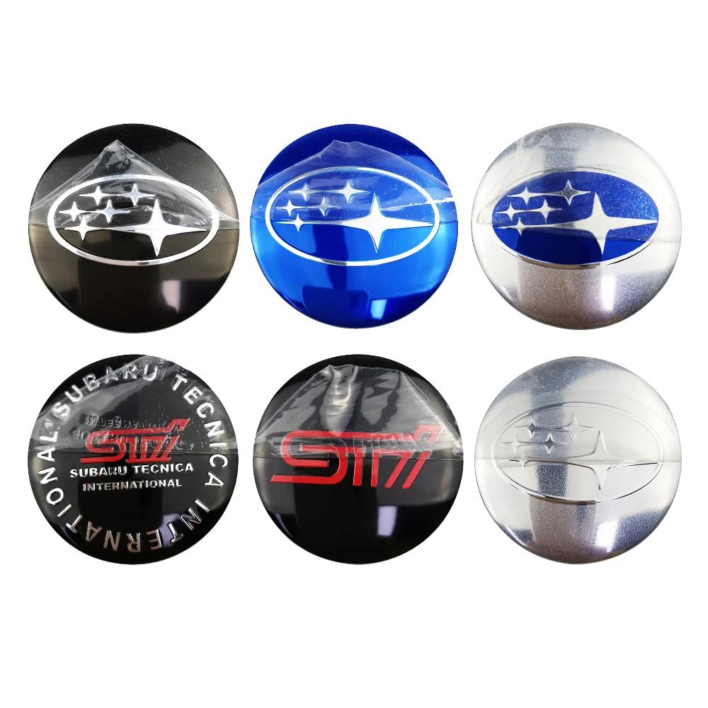 4pcs 56mm Car Wheel Center Hub Caps Sticker for Subaru Outback Legacy Forester Impreza Tribeca WRX BRZ STI Accessories