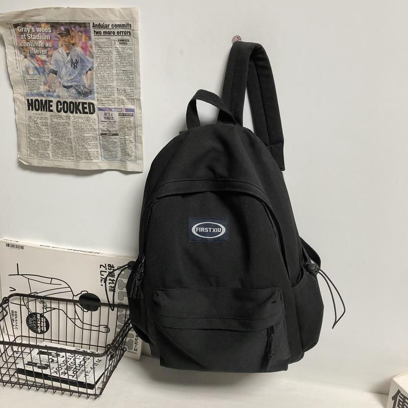 Новый уличный тренд Студенческий мужской и женский рюкзак Простой однотонный повседневный рюкзак