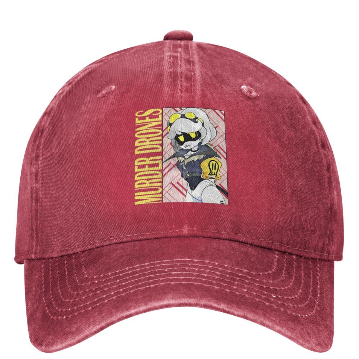 Murder Drones Washed Baseball Cap Vintage Hip Hop Dad Hats Summer Unisex Adult Tennis Skate Sun Visors Baseball Caps as picture