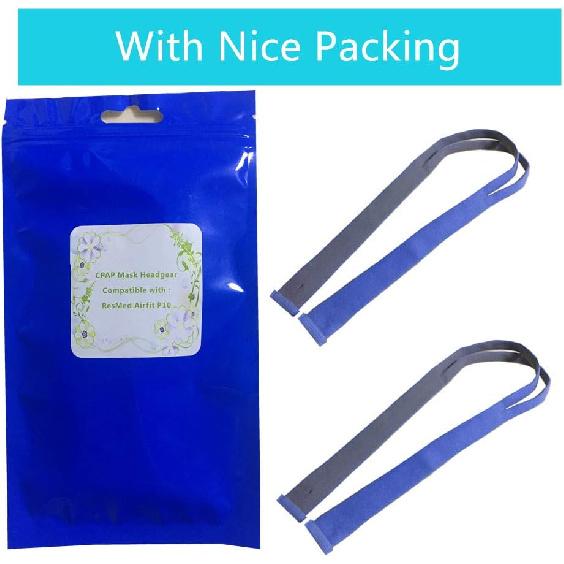 2 Replacement p10 Headgears Compatible with ResMed Airfit P10 Nasal Pillow Replacements Strap Blue and Gray