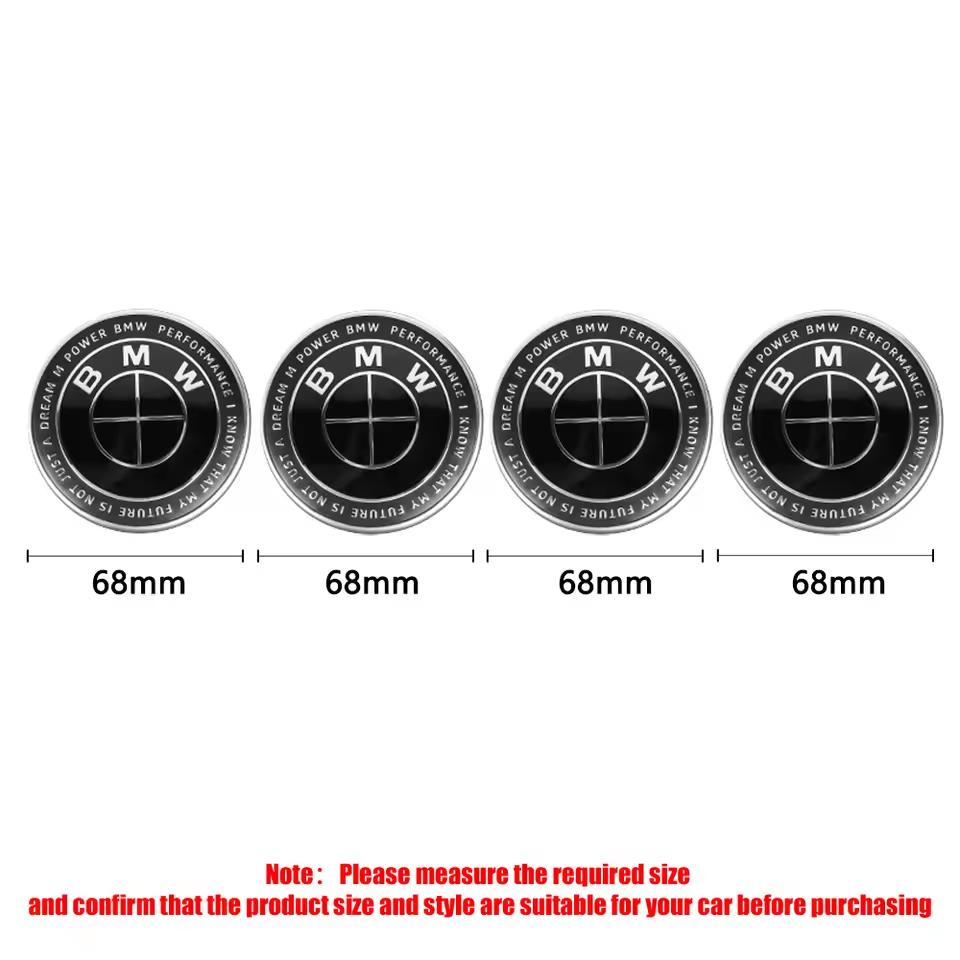 4ks 56/68mm Styling auta Středové krytky nábojů kol Kryty ráfků pro BMW E36 E46 E53 E90 E60 E61 E93 E87 X1 X3 X5 F30 F20 G30