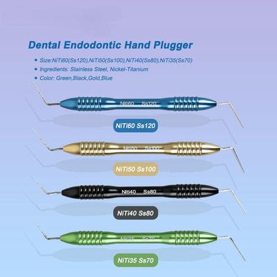 Dental Hand Plugger Niti Tip Fill Dentistry Obturation Endodontic Hand Plugger Root Canal Filling Tools
