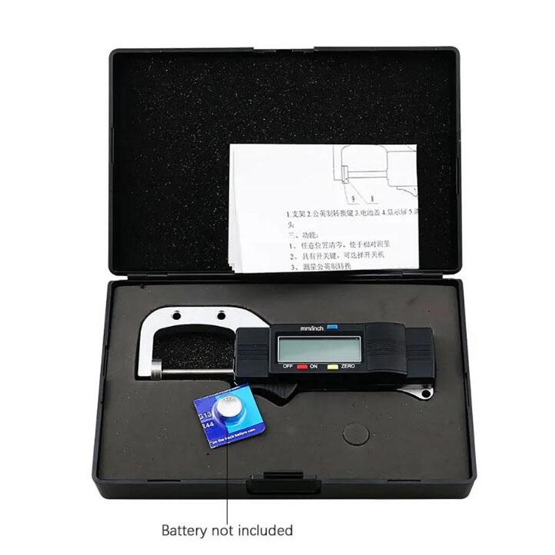 

Цифровые толщиномеры Мини Портативный Горизонтальный Электронный Толщиномер Измерительный Инструмент 0-25.4мм Штангенциркуль Разрешение 0.01мм Pack of 1