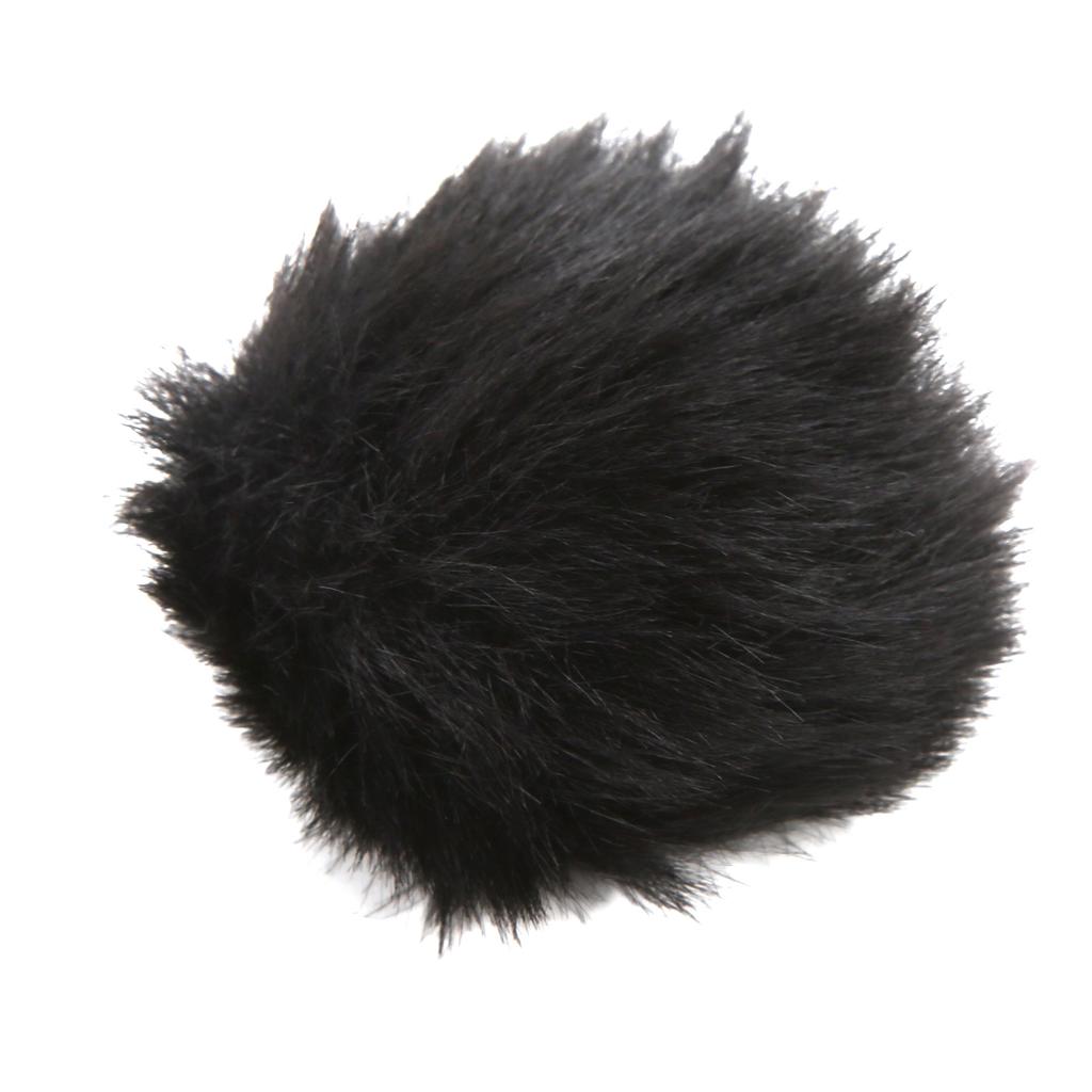 Artificial Fur Lavalier Mic Windscreen Lapel Microphone Wind Muff Clip On Furry Mic Muff
