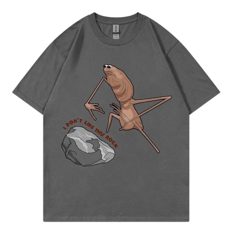 Ich mag diesen Stein nicht Marcus Der Wurm Lustiges Meme T-Shirt Herren Damen Freizeit Kurzarm T-Shirts Hohe Qualität Mode T-Shirts