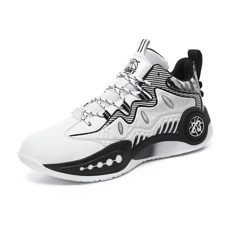High-quality Couple's Non-slip, Wear-resistant, Shock-absorbing, Light and Rebound Basketball Shoes, Outdoor Cement Floor Actual Sports Shoes