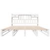 Solid Wood Bed with Shelf Without Mattress White 180 x 200 cm Pine