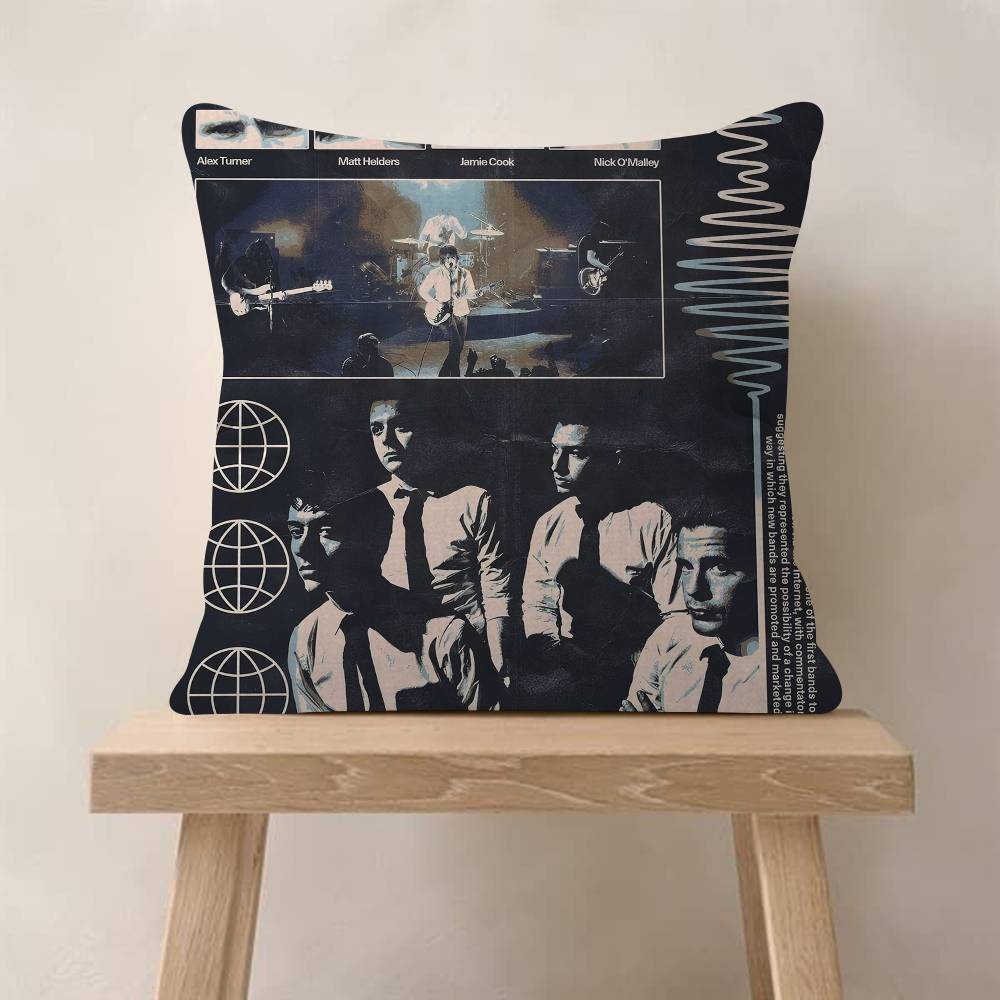 Vintage Arctic Monkeys Rock Band Music Cushion Cover Decorative Pillow Sofa Home Decor Case Pillow Cases
