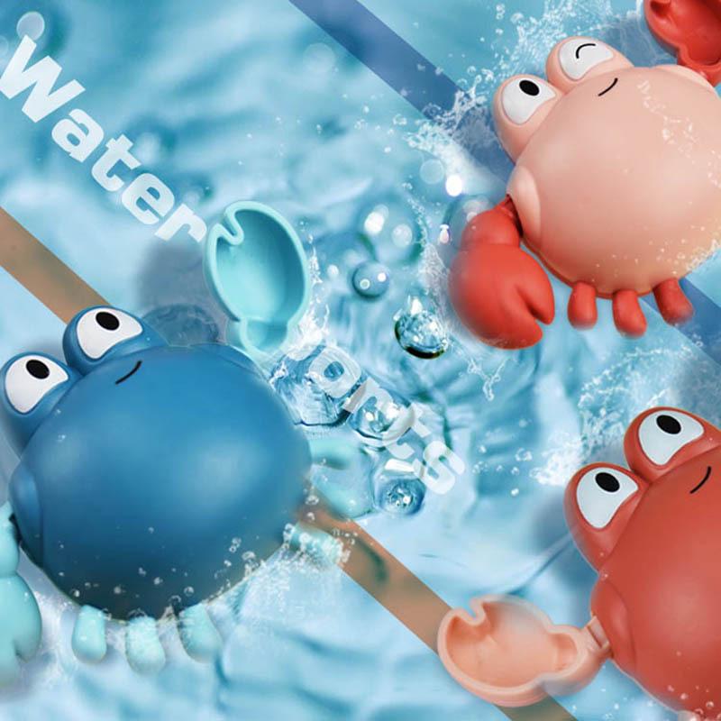 Wind-Up Baby Bath Toys - Cute Crab Swimming Fun for Bath Time