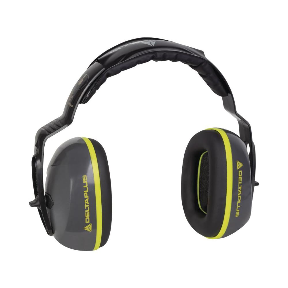 Delta Plus INTERLAGOS LIGHT Headband Model with Simple Sound Reduction Lightweight Gray Earmuffs, Entry-Level Design, Rating 26dB, (Approx. 200g),