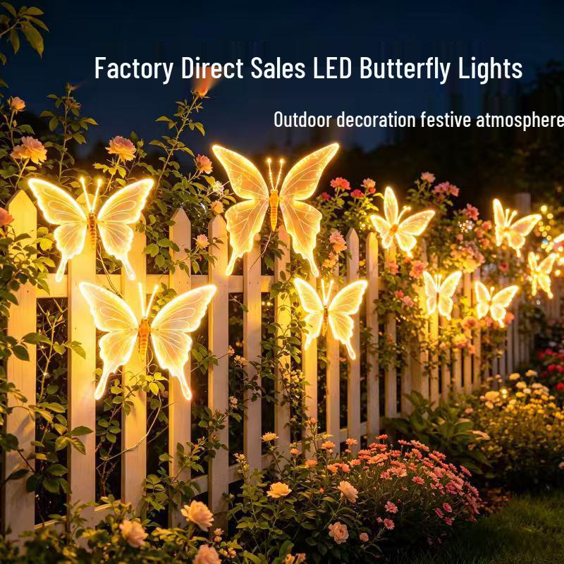 Dynamic Waterproof Outdoor LED Butterfly Tree Hanging Lights