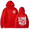 Love Never Fails Print Letter Hoodies Men/Women Sweatshirt Black Autumn Vintage Oversized Harajuku Loose Tops Casual Pullovers