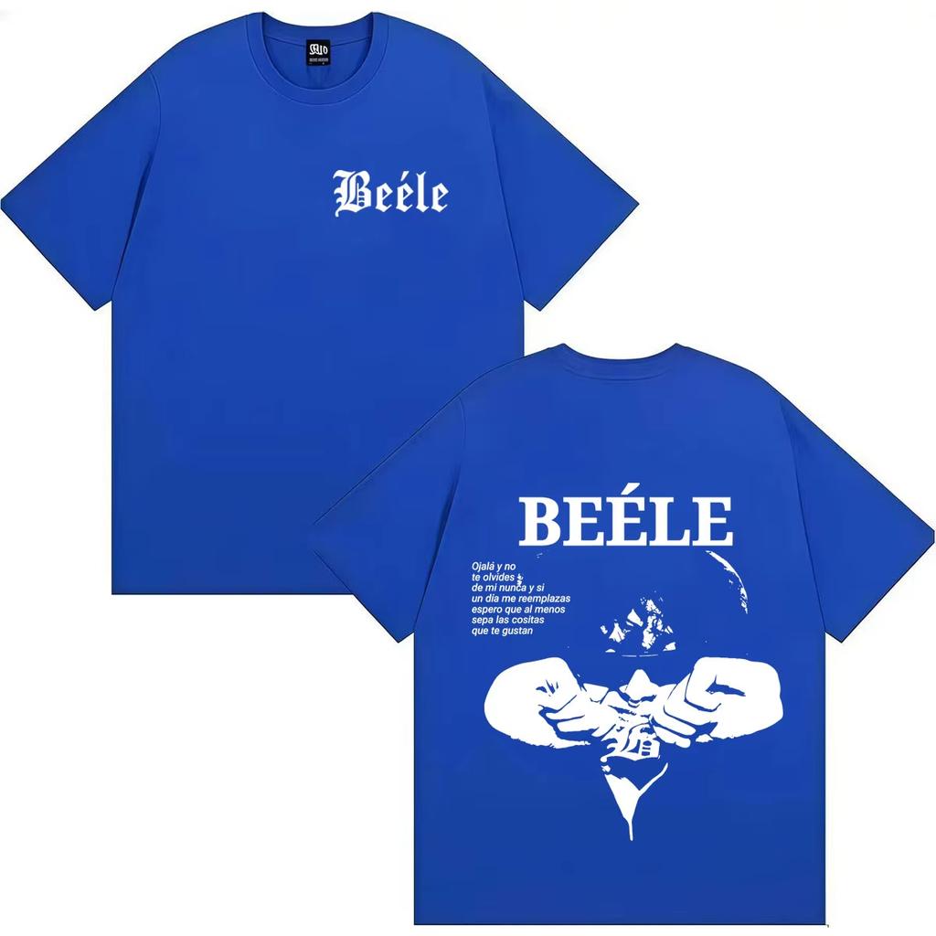 Rapper Beele Borondo 2026 Magliette Uomo Moda T-Shirt Cotone Stampa Double Face Casual Manica Corta Abbigliamento Casual